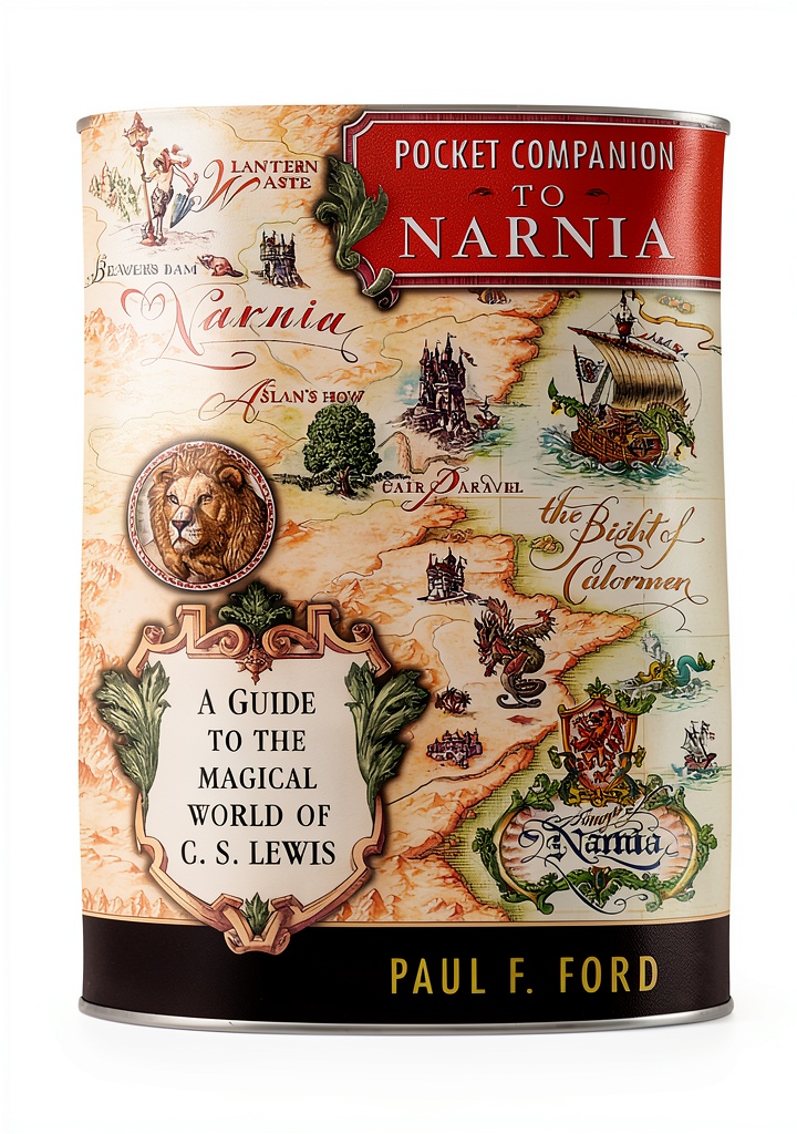 Reading Narnia literary criticism on a Kindle device in a cozy study