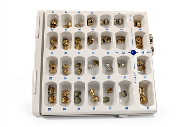 1 Box(96 pieces) Dental Stainless Steel Primary Molar Pediatric Kids Crown PMC Cavity Protect Children First Teeth-3