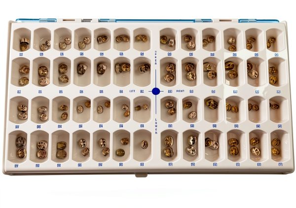 1 Box(96 pieces) Dental Stainless Steel Primary Molar Pediatric Kids Crown PMC Cavity Protect Children First Teeth-1