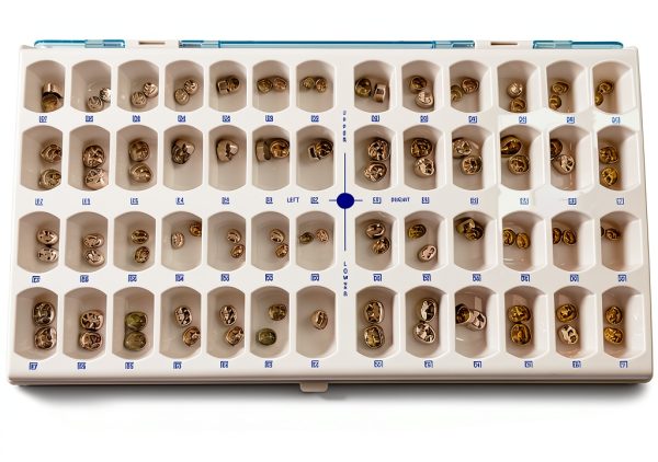 1 Box(96 pieces) Dental Stainless Steel Primary Molar Pediatric Kids Crown PMC Cavity Protect Children First Teeth-2