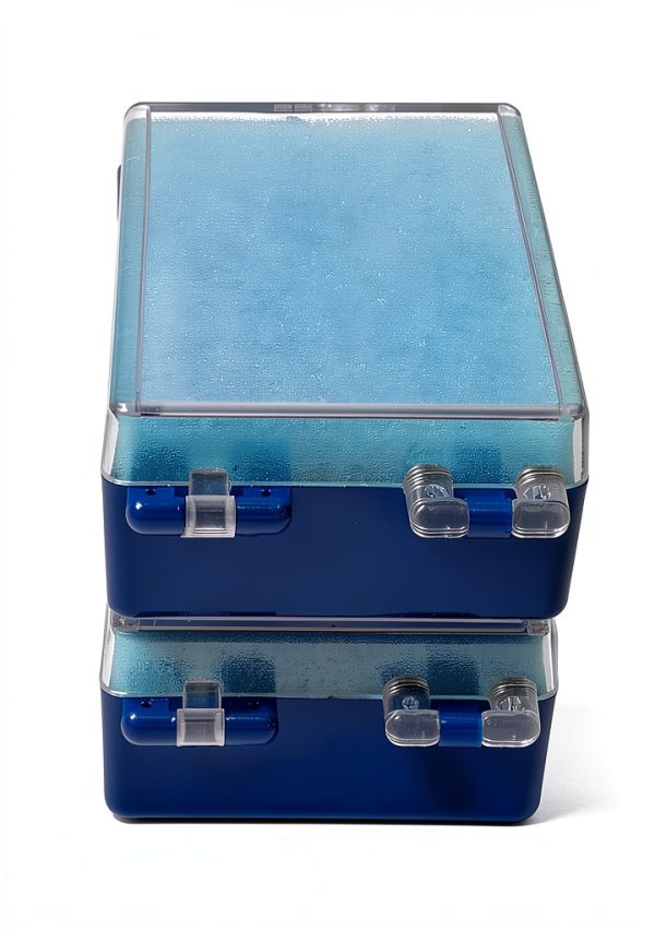 100 Pcs Dental Plastic Tooth Box with Foam Inserts Dental Crowns & Bridge Denture Box for Dental Lab/Dental Clinic-3