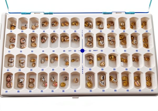 1 Box(96 pieces) Dental Stainless Steel Primary Molar Pediatric Kids Crown PMC Cavity Protect Children First Teeth-0